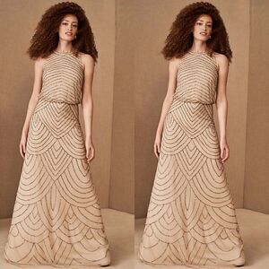 Anthropologie x BHLDN Madigan Beaded Tulle Dress